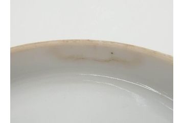 江戸期　古伊万里　染付　金彩　約13cm　4.1寸　優雅に舞う鶴のデザインが上品な雰囲気を醸し出す小皿3枚セット(つる、ツル、和皿、和食器、四寸一分)(R-073757)