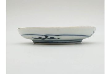 幕末　伊万里　色絵　多様な絵付けが目を惹く小皿&銘々皿5枚セット(鶴、つる、ツル、松、竹、梅、和皿、和食器)(R-073758)