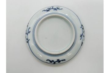 幕末　伊万里　色絵　多様な絵付けが目を惹く小皿&銘々皿5枚セット(鶴、つる、ツル、松、竹、梅、和皿、和食器)(R-073758)