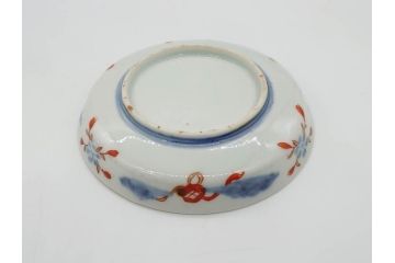 幕末　伊万里　色絵　多様な絵付けが目を惹く小皿&銘々皿5枚セット(鶴、つる、ツル、松、竹、梅、和皿、和食器)(R-073758)