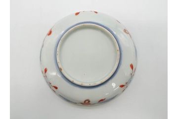 幕末　伊万里　色絵　多様な絵付けが目を惹く小皿&銘々皿5枚セット(鶴、つる、ツル、松、竹、梅、和皿、和食器)(R-073758)