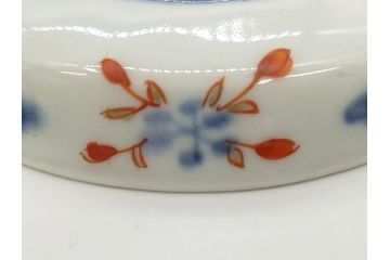 幕末　伊万里　色絵　多様な絵付けが目を惹く小皿&銘々皿5枚セット(鶴、つる、ツル、松、竹、梅、和皿、和食器)(R-073758)