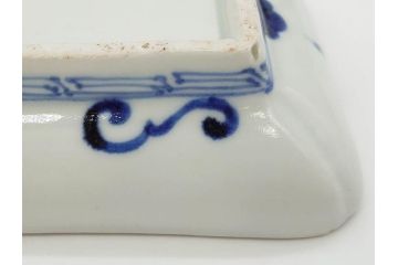 稀少サイズ!　江戸期　古伊万里　色絵　染付　約15cm　4.9寸　鮮やかな色合いが食卓に彩を与える長皿3枚セット(角皿、和皿、和食器、四寸九分)(R-073759)