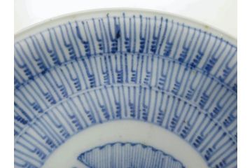 江戸期　古伊万里　染付　唐子　暦文　丸紋　雲龍文　多種多様なデザインが味わい深い魅力を放つ中皿5枚セット(古玩?、中国?、和皿、和食器)(R-073760)