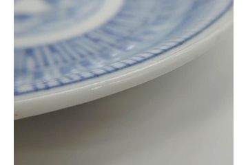 江戸期　古伊万里　染付　唐子　暦文　丸紋　雲龍文　多種多様なデザインが味わい深い魅力を放つ中皿5枚セット(古玩?、中国?、和皿、和食器)(R-073760)