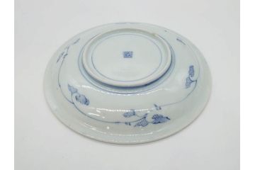 江戸期　古伊万里　染付　唐子　暦文　丸紋　雲龍文　多種多様なデザインが味わい深い魅力を放つ中皿5枚セット(古玩?、中国?、和皿、和食器)(R-073760)
