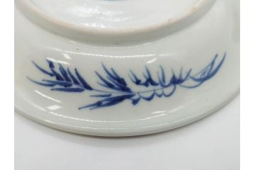 江戸期　古伊万里　染付　唐子　暦文　丸紋　雲龍文　多種多様なデザインが味わい深い魅力を放つ中皿5枚セット(古玩?、中国?、和皿、和食器)(R-073760)