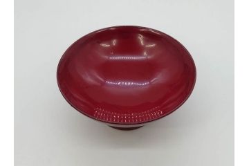 五客セットはレア!　角偉三郎　上品に輝く艶が魅力的な朱盃5客セット(漆器、杯、酒器、共箱付き、和食器)(R-073761)