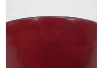 五客セットはレア!　角偉三郎　上品に輝く艶が魅力的な朱盃5客セット(漆器、杯、酒器、共箱付き、和食器)(R-073761)