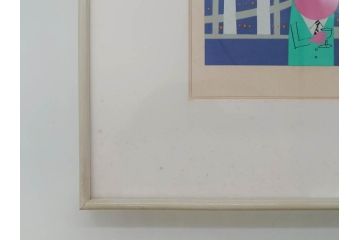 柳原良平　横浜ベイブリッジ夜景　限定2000部　リトグラフ(版画、額装、イラストレーター、記念品)(R-073773)