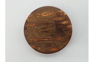荒慶作　樺細工(桜皮細工)　和の趣を感じさせる渋い佇まいが魅力の茶筒(棗、茶器、茶入れ、茶道具、共箱付き)(R-073774)