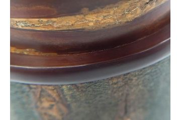荒慶作　樺細工(桜皮細工)　和の趣を感じさせる渋い佇まいが魅力の茶筒(棗、茶器、茶入れ、茶道具、共箱付き)(R-073774)