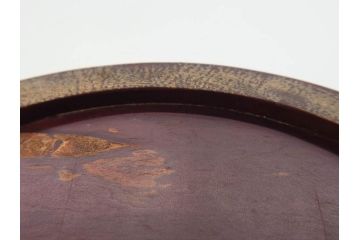 荒慶作　樺細工(桜皮細工)　和の趣を感じさせる渋い佇まいが魅力の茶筒(棗、茶器、茶入れ、茶道具、共箱付き)(R-073774)