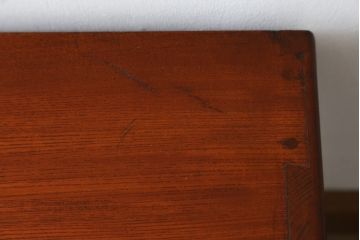 和製アンティーク　最高級上手物!!　特注品!!　前面欅(ケヤキ)材玉杢　黒柿くじゃく杢　側面・天板欅(ケヤキ)材　内部桐材　シックな佇まいが目を惹く凝った作り込みの時代箪笥ローボード(テレビ台、収納箪笥、和タンス、時代箪笥、引き出し、戸棚、収納棚)(R-073776)