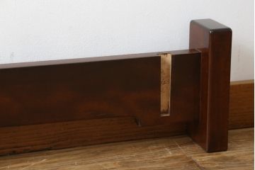 中古　美品　松本民芸家具　すのこ付き　特注サイズの希少なベッドフレーム(セミダブル〜ダブル)(R-073780)