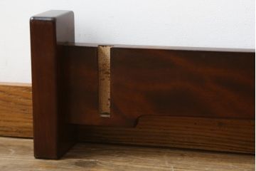 中古　美品　松本民芸家具　すのこ付き　特注サイズの希少なベッドフレーム(セミダブル〜ダブル)(R-073780)