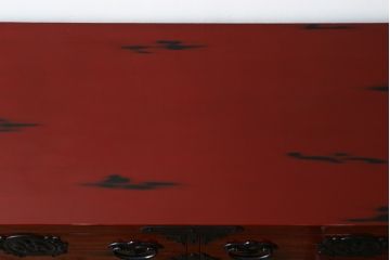 中古　美品　最高級特注品　超希少　激レア品　根来塗り　桜木作　朱色と黒のコントラストが美しい岩谷堂箪笥(和タンス、整理箪笥、収納箪笥、衣装箪笥、引き出し)(定価推定約90万円)(R-073781)