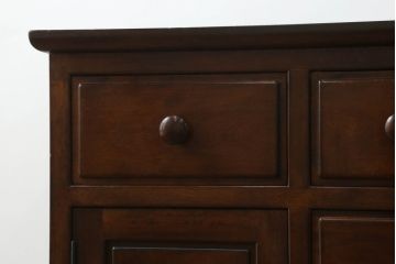 中古　美品　松本民芸家具　特注品!　洗練された佇まいが品の良さを高めるサイドボード(リビングボード、サイドキャビネット、サイドチェスト、引き出し、収納棚、戸棚)(R-073784)