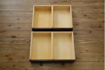 中古　北海道民芸家具　HM535 小物タンス　小物収納におすすめ!! 和と洋どちらにも馴染むデザインが魅力のチェスト(整理箪笥、収納箪笥、引き出し)(定価約26万円)(R-073785)