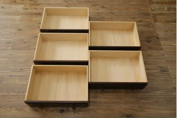 中古　北海道民芸家具　HM535 小物タンス　小物収納におすすめ!! 和と洋どちらにも馴染むデザインが魅力のチェスト(整理箪笥、収納箪笥、引き出し)(定価約26万円)(R-073785)