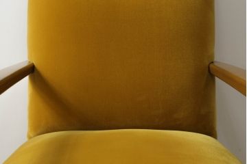 和製アンティーク　鮮やかな色味でお部屋のアクセントにおすすめのレトロな1Pソファ2脚セット(1人掛け、シングルソファ、一人掛け、アームソファ、椅子、イス)(R-073793)