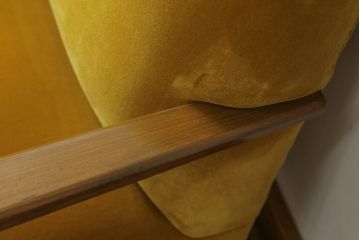 和製アンティーク　鮮やかな色味でお部屋のアクセントにおすすめのレトロな1Pソファ2脚セット(1人掛け、シングルソファ、一人掛け、アームソファ、椅子、イス)(R-073793)