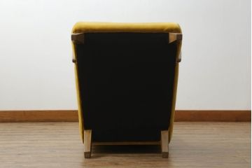 和製アンティーク　鮮やかな色味でお部屋のアクセントにおすすめのレトロな1Pソファ2脚セット(1人掛け、シングルソファ、一人掛け、アームソファ、椅子、イス)(R-073793)