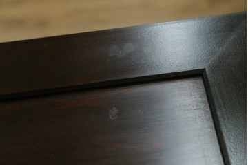 中古　北海道民芸家具　HM105　モダンな高山デザインが魅力の茶箪笥　定価約23万円　(R-073798)