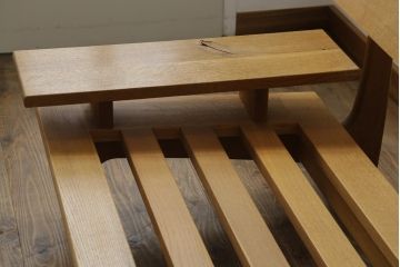 中古　飛騨産業　キツツキ　森のことば　両肘付きソファ3P(SN105SO)　木のぬくもりを感じる3人掛けソファ(三人掛け、トリプルソファ、アームソファ)(R-073802)