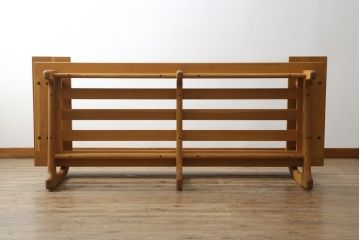 中古　飛騨産業　キツツキ　森のことば　両肘付きソファ3P(SN105SO)　木のぬくもりを感じる3人掛けソファ(三人掛け、トリプルソファ、アームソファ)(R-073802)