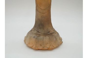 土楽七世　福森雅武造　究竟涅槃　野焼き　陶仏　素朴で温かみのある観音菩薩立像(土楽窯 七代目陶工、観音像、仏像、置物、オブジェ、共箱付き)(R-073814)