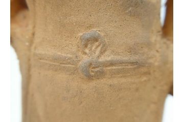 土楽七世　福森雅武造　究竟涅槃　野焼き　陶仏　素朴で温かみのある観音菩薩立像(土楽窯 七代目陶工、観音像、仏像、置物、オブジェ、共箱付き)(R-073814)
