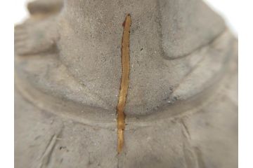 土楽七世　福森雅武造　究竟涅槃　野焼き　陶仏　素朴で温かみのある観音菩薩立像(土楽窯 七代目陶工、観音像、仏像、置物、オブジェ、共箱付き)(R-073814)
