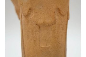 土楽七世　福森雅武造　究竟涅槃　野焼き　陶仏　素朴で温かみのある観音菩薩立像(土楽窯 七代目陶工、観音像、仏像、置物、オブジェ、共箱付き)(R-073814)