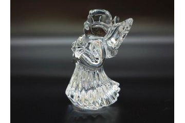 フランス　Baccarat　バカラ　天使　楽器を演奏する姿が愛らしいオブジェ2体セット(エンジェル、フルレッドクリスタルガラス、置物)(R-073815)