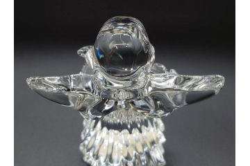 フランス　Baccarat　バカラ　天使　楽器を演奏する姿が愛らしいオブジェ2体セット(エンジェル、フルレッドクリスタルガラス、置物)(R-073815)