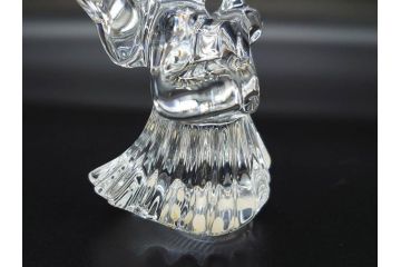 フランス　Baccarat　バカラ　天使　楽器を演奏する姿が愛らしいオブジェ2体セット(エンジェル、フルレッドクリスタルガラス、置物)(R-073815)