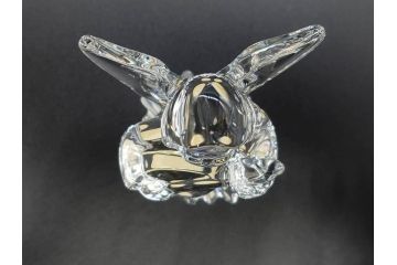 フランス　Baccarat　バカラ　天使　楽器を演奏する姿が愛らしいオブジェ2体セット(エンジェル、フルレッドクリスタルガラス、置物)(R-073815)