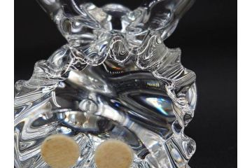 フランス　Baccarat　バカラ　天使　楽器を演奏する姿が愛らしいオブジェ2体セット(エンジェル、フルレッドクリスタルガラス、置物)(R-073815)