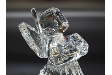 フランス　Baccarat　バカラ　天使　楽器を演奏する姿が愛らしいオブジェ2体セット(エンジェル、フルレッドクリスタルガラス、置物)(R-073815)