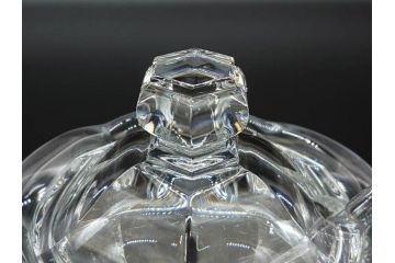 フランス　Baccarat　バカラ　ミズーリ　美しいフォルムがお洒落な雰囲気を醸し出すジャムポット2個セット(シュガー、マスタード、フルレッドクリスタルガラス、スプーン)(R-073817)