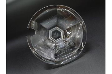 フランス　Baccarat　バカラ　ミズーリ　美しいフォルムがお洒落な雰囲気を醸し出すジャムポット2個セット(シュガー、マスタード、フルレッドクリスタルガラス、スプーン)(R-073817)