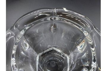 フランス　Baccarat　バカラ　ミズーリ　美しいフォルムがお洒落な雰囲気を醸し出すジャムポット2個セット(シュガー、マスタード、フルレッドクリスタルガラス、スプーン)(R-073817)