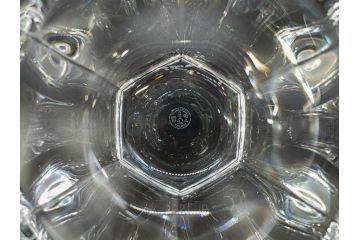フランス　Baccarat　バカラ　ミズーリ　美しいフォルムがお洒落な雰囲気を醸し出すジャムポット2個セット(シュガー、マスタード、フルレッドクリスタルガラス、スプーン)(R-073817)