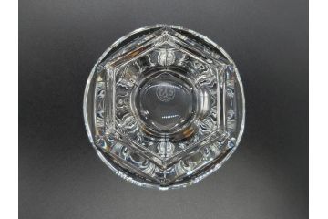 フランス　Baccarat　バカラ　ミズーリ　美しいフォルムがお洒落な雰囲気を醸し出すジャムポット2個セット(シュガー、マスタード、フルレッドクリスタルガラス、スプーン)(R-073817)