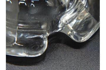 フランス　Baccarat　バカラ　ミズーリ　美しいフォルムがお洒落な雰囲気を醸し出すジャムポット2個セット(シュガー、マスタード、フルレッドクリスタルガラス、スプーン)(R-073817)