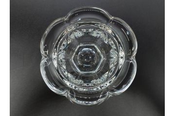 フランス　Baccarat　バカラ　ミズーリ　美しいフォルムがお洒落な雰囲気を醸し出すジャムポット2個セット(シュガー、マスタード、フルレッドクリスタルガラス、スプーン)(R-073817)