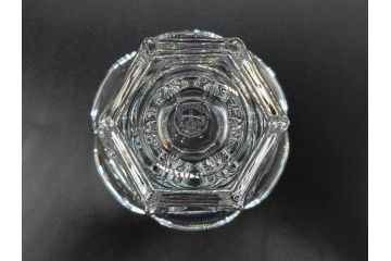 フランス　Baccarat　バカラ　ミズーリ　美しいフォルムがお洒落な雰囲気を醸し出すジャムポット2個セット(シュガー、マスタード、フルレッドクリスタルガラス、スプーン)(R-073817)