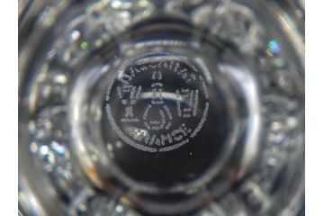 フランス　Baccarat　バカラ　ミズーリ　美しいフォルムがお洒落な雰囲気を醸し出すジャムポット2個セット(シュガー、マスタード、フルレッドクリスタルガラス、スプーン)(R-073817)