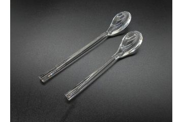 フランス　Baccarat　バカラ　ミズーリ　美しいフォルムがお洒落な雰囲気を醸し出すジャムポット2個セット(シュガー、マスタード、フルレッドクリスタルガラス、スプーン)(R-073817)